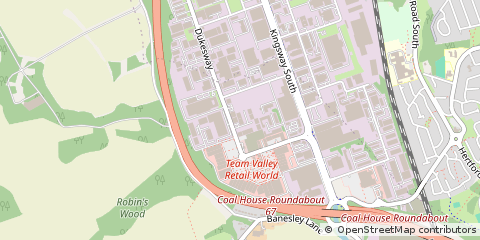 Map of Gateshead