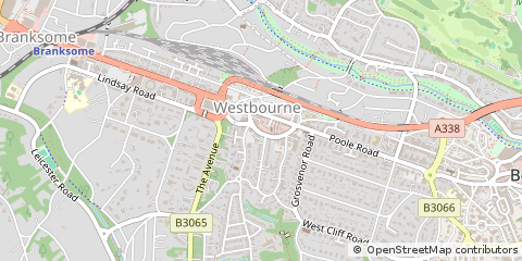 Map of Bournemouth, Dorset