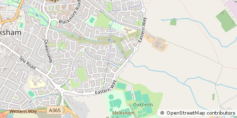 Map of Melksham, Wiltshire