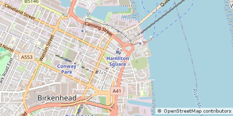 Map of Wirral, Merseyside