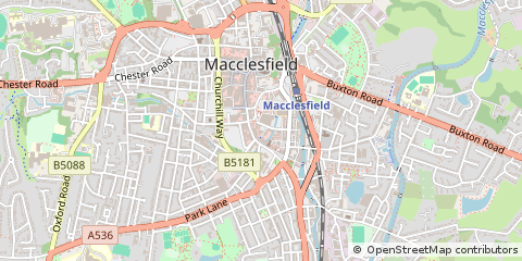 Map of Macclesfield, Cheshire