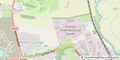 Map of Wellingborough, Northamptonshire