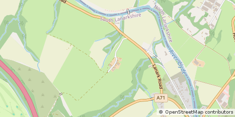 Map of Larkhall, Lanarkshire