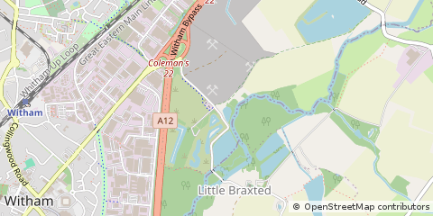Map of Witham, Essex