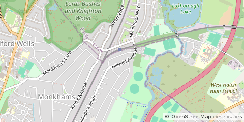 Map of Buckhurst Hill, Essex
