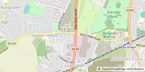 Map of ST. Helens, Merseyside