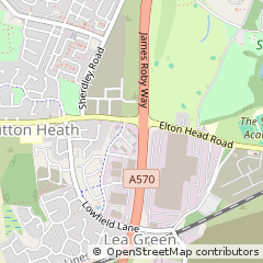 Map of ST. Helens, Merseyside