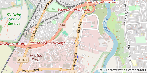 Map of Stockton-on-Tees, Cleveland