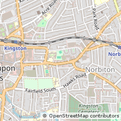 Map of Kingston Upon Thames, Surrey