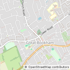 Map of Great Bookham, Surrey