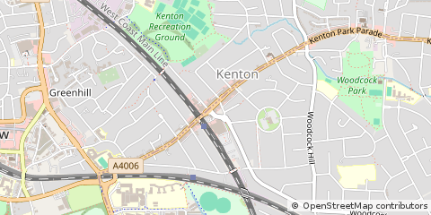Map of Harrow, Middlesex