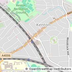 Map of Harrow, Middlesex