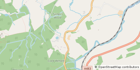 Map of Carmarthen, Dyfed