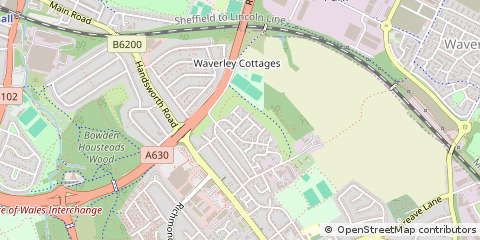 Map of Sheffield, South Yorkshire