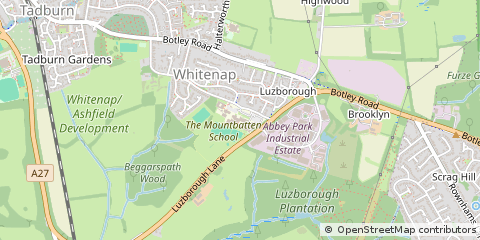 Map of Romsey, Hampshire
