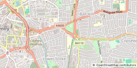 Map of Coventry, West Midlands