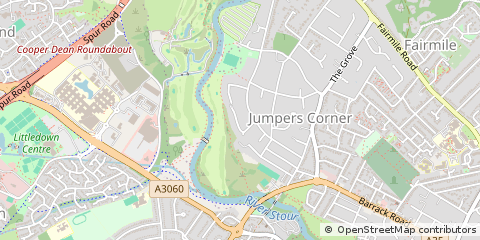 Map of Christchurch, Dorset