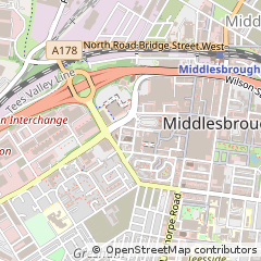 Map of Middlesbrough, Cleveland