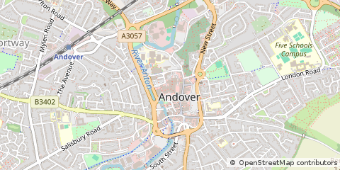 Map of Andover, Hampshire