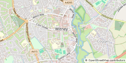 Map of Witney, Oxon