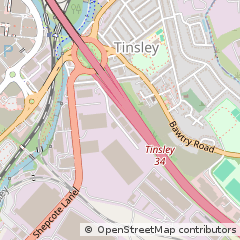 Map of Sheffield, South Yorkshire