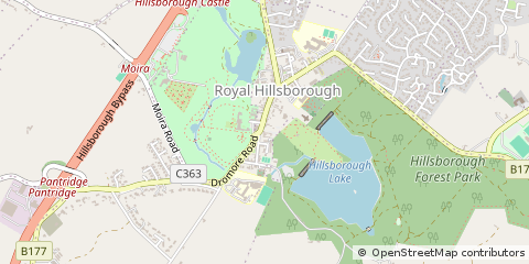 Map of Hillsborough, Co Down