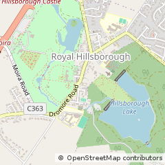 Map of Hillsborough, Co Down