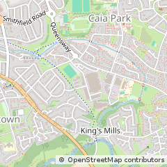 Map of Wrexham, Clwyd