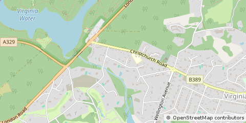 Map of Virginia Water, Surrey