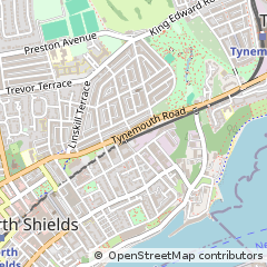 Map of North Shields, Tyne and Wear