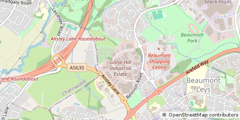 Map of Leicester, Leicestershire