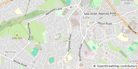 Map of Bradford, West Yorkshire