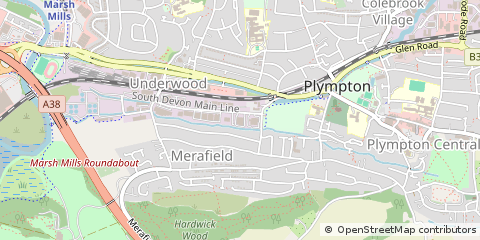 Map of Plymouth, Devon