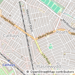 Map of Cardiff, South Glamorgan