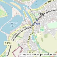 Map of Hayle, Cornwall