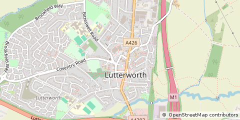 Map of Lutterworth, Leicestershire