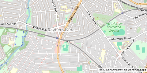 Map of Harrow, Middlesex