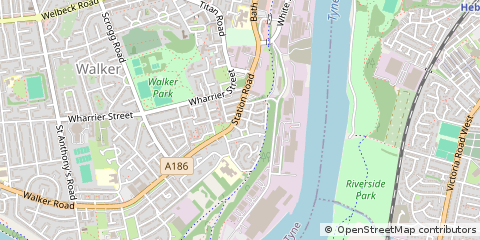 Map of Newcastle Upon Tyne, Tyne and Wear