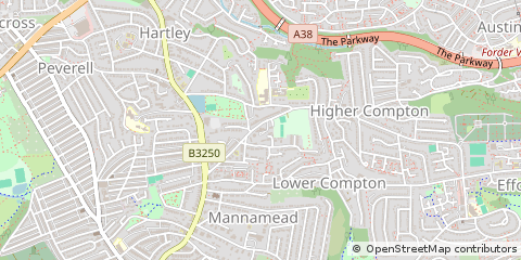 Map of Plymouth, Devon
