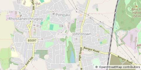 Map of Johnstown, Wrexham