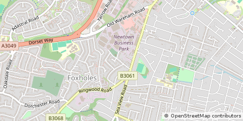 Map of Poole, Dorset