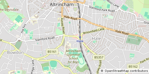 Map of Altrincham, Cheshire