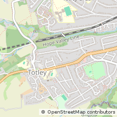 Map of Sheffield, Yorkshire