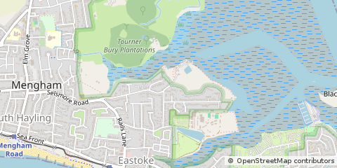 Map of Hayling Island, Hampshire