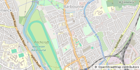 Map of Worcester, Worcestershire