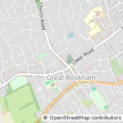 Map of Great Bookham, Surrey