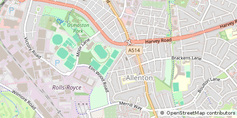 Map of Derby, Derbyshire
