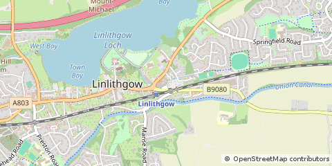 Map of Linlithgow, West Lothian