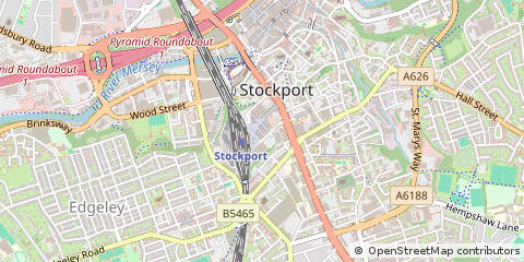 Map of Stockport, Cheshire