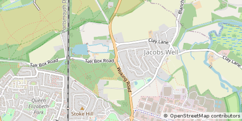 Map of Guildford, Surrey